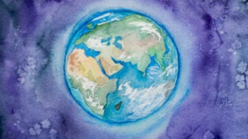 a painting of Earth