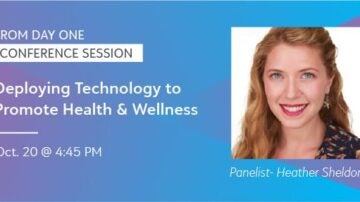 Deploying technology to promote health & wellness conference session banner