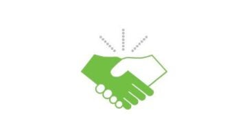 two hands shaking icon
