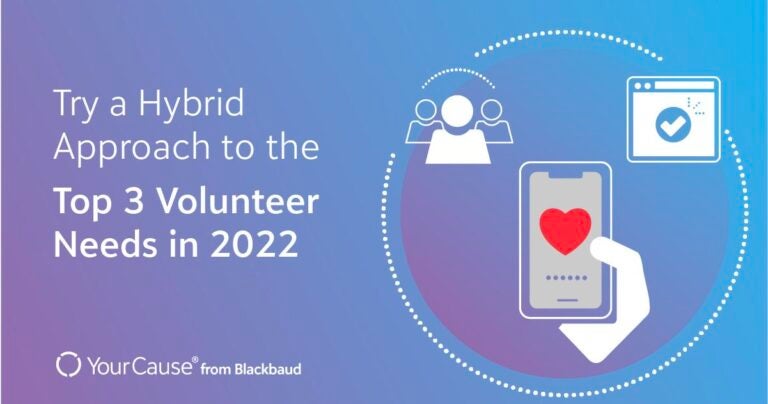 try a hybrid approach to top 3 volunteer needs in 2022